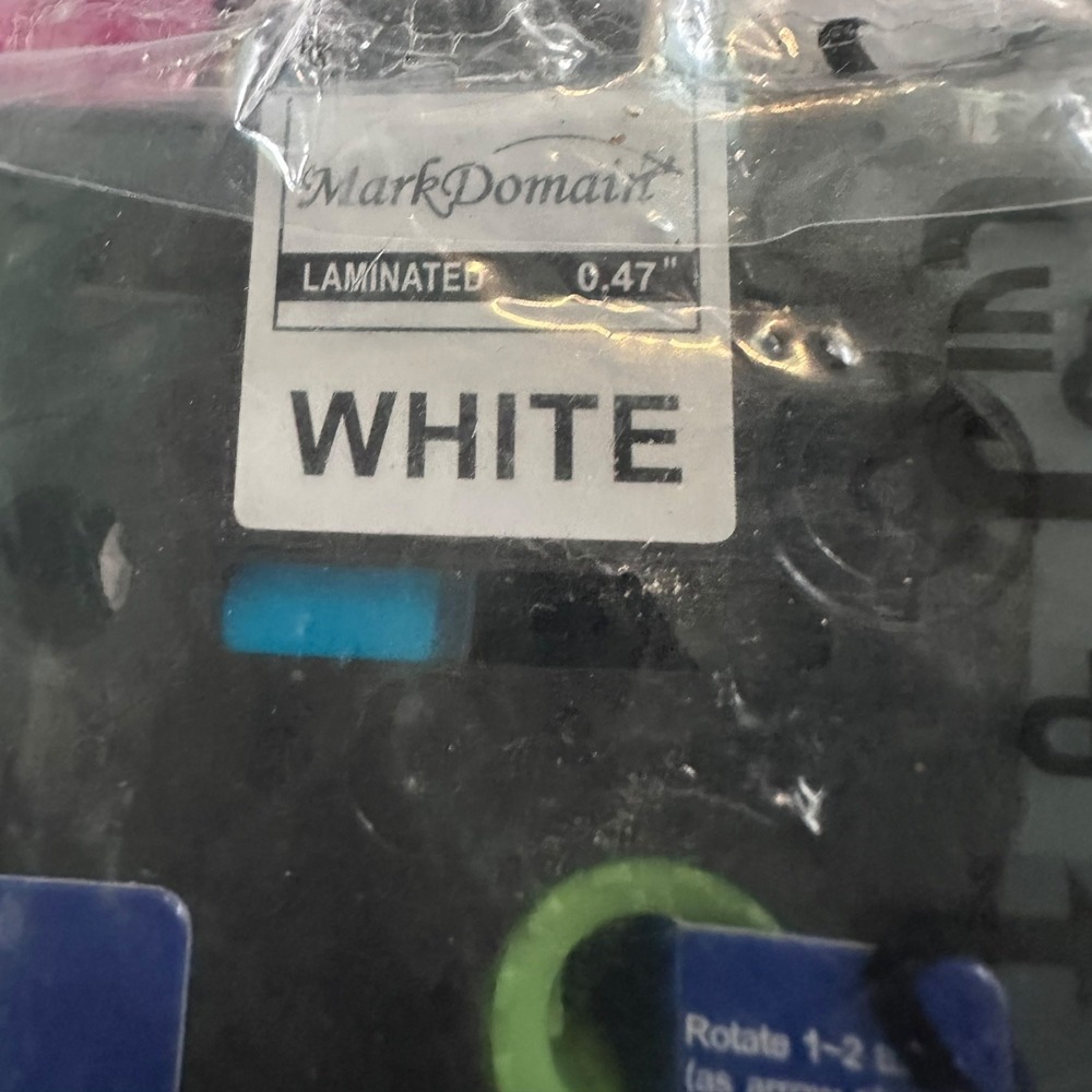MarkDomain‎ White Laminated Label Tape 0.47" Compatible Label Maker